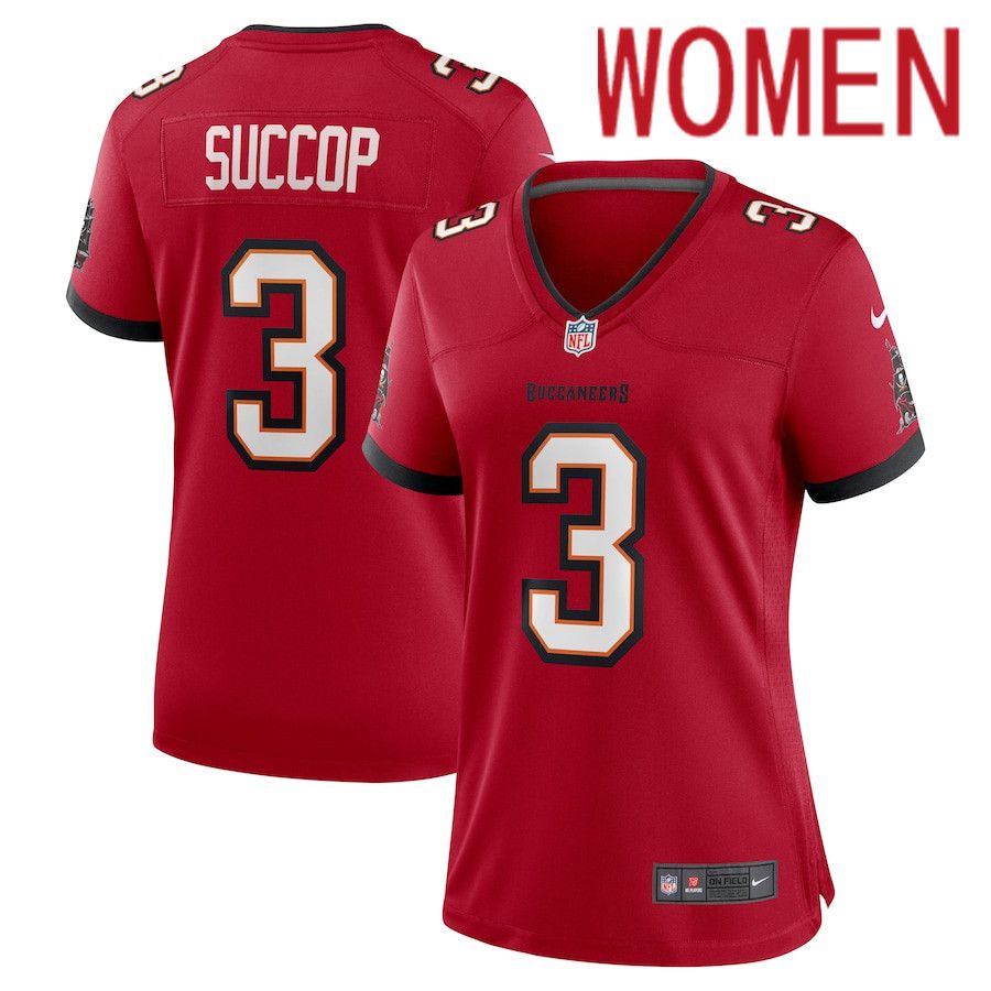 Women Tampa Bay Buccaneers #3 Ryan Succop Nike Red Team Game NFL Jersey->women nfl jersey->Women Jersey